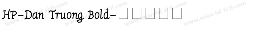 HP-Dan Truong Bold字体转换